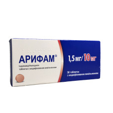 Арифам табл. 1,5 мг + 10 мг блістер №30
