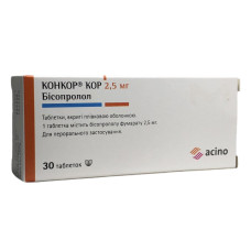 Конкор кор табл. в/о 2,5 мг 30