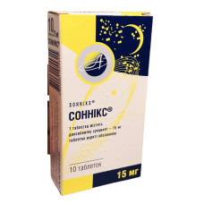 Соннiкс табл. в/о 15 мг №10