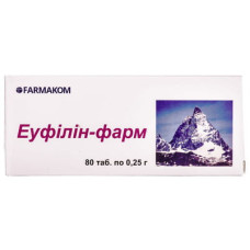 Еуфілін табл. 250 мг №80