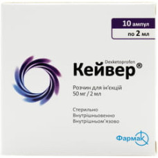 Кейвер р-н д/ін. 2,5% амп. 2 мл №10
