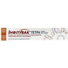 Інфлувак тетра сусп. д/ин. шприц 0,5 мл 1