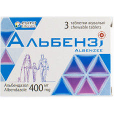 Альбензі табл. жув. 400 мг блістер №3